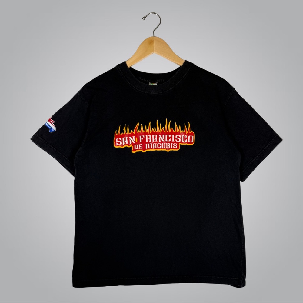 Vintage San Francisco De Macoris Black Short Sleeve Tee Medium